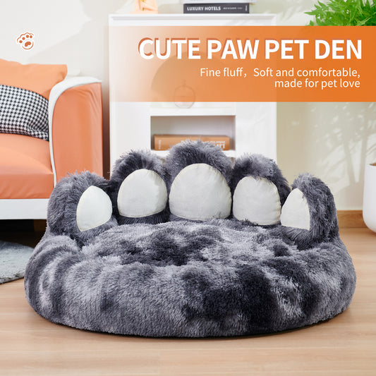 Cama para dormir para mascotas con forma de pata de oso de peluche