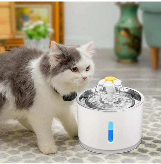 Fuente de agua automática de acero inoxidable para mascotas