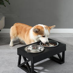 Adjustable Elevated Stainless Steel Pet Bowl