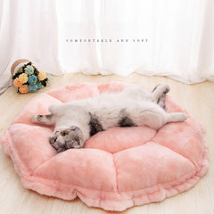 Pomeranian Flowers Shape Cat Sleeping Bed