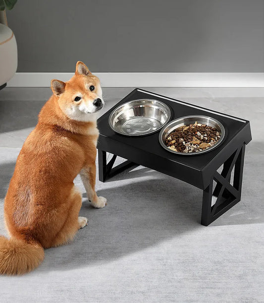 Adjustable Elevated Stainless Steel Pet Bowl