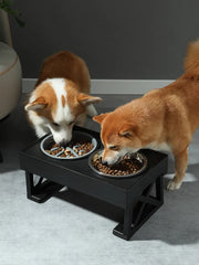 Adjustable Elevated Stainless Steel Pet Bowl