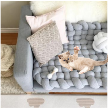 twist hand-woven Pet Playmat (anti-slip)