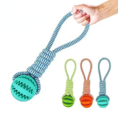 Juguete para masticar con cuerda para perros, cuerda de algodón resistente, Bola de comida para fugas