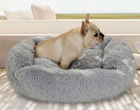 Cama cuadrada para mascotas de felpa de invierno